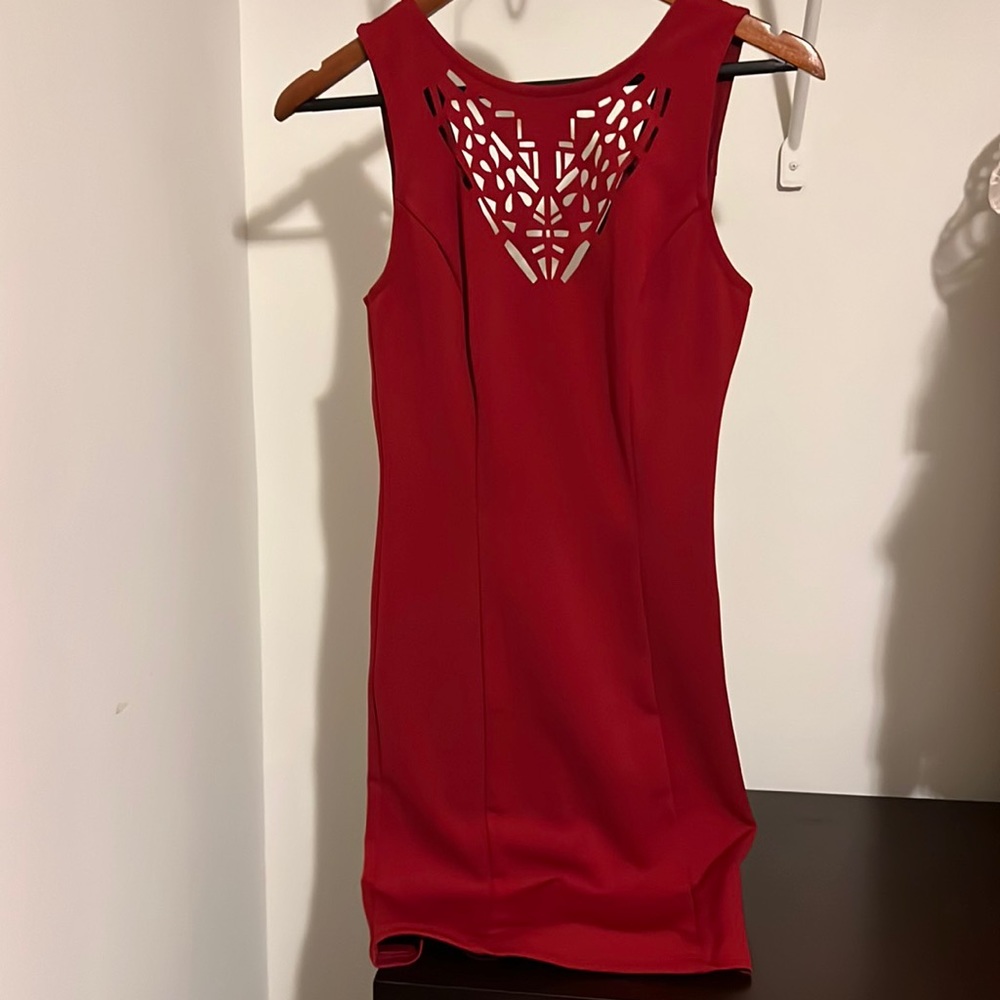 Forever 21 Red Bodycon Dress with cutout